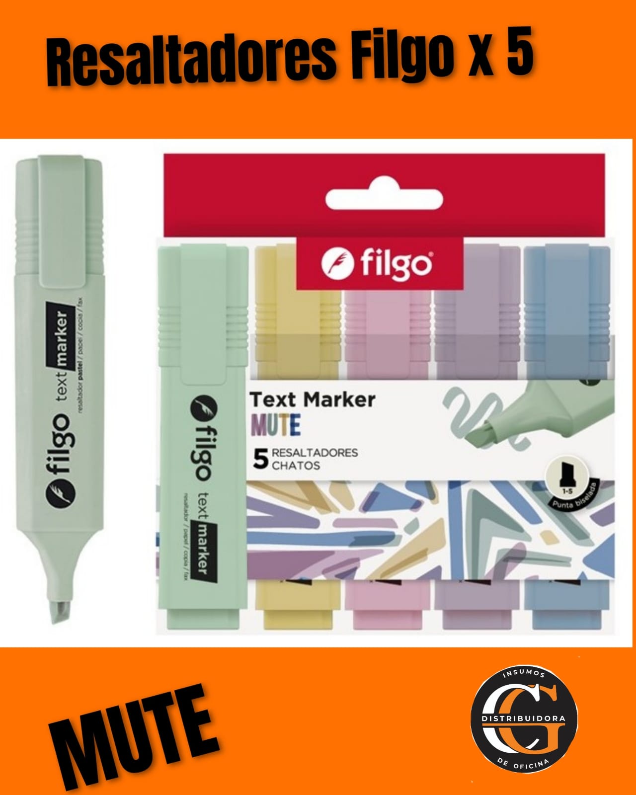 RESALTADOR FILGO MUTE X 5