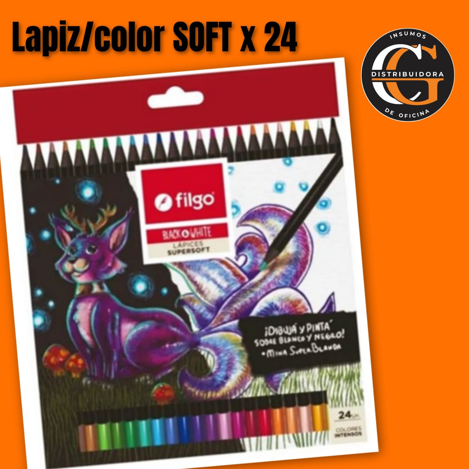 LAPIZ/COLOR FILGO X 24 SUPERSOFT LARGOS